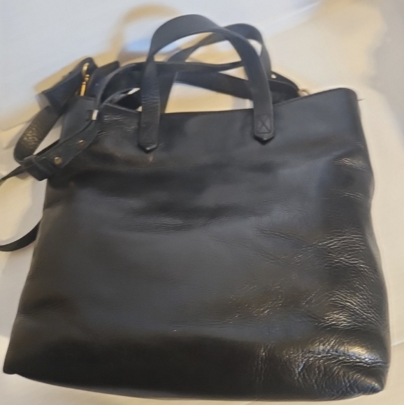 Madewell The Zip-Top Transport Black Leather Satchel  Convertible Crossb… - Picture 8 of 12